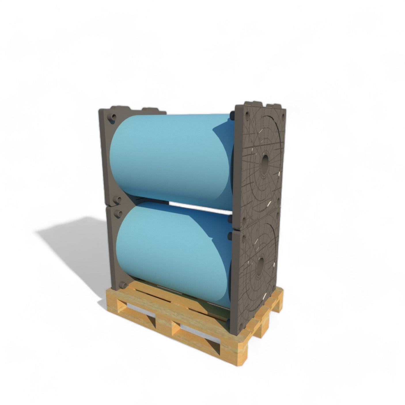 FL05-152 — Plastic Roll Flange 700×700 mm with 6" Plug
