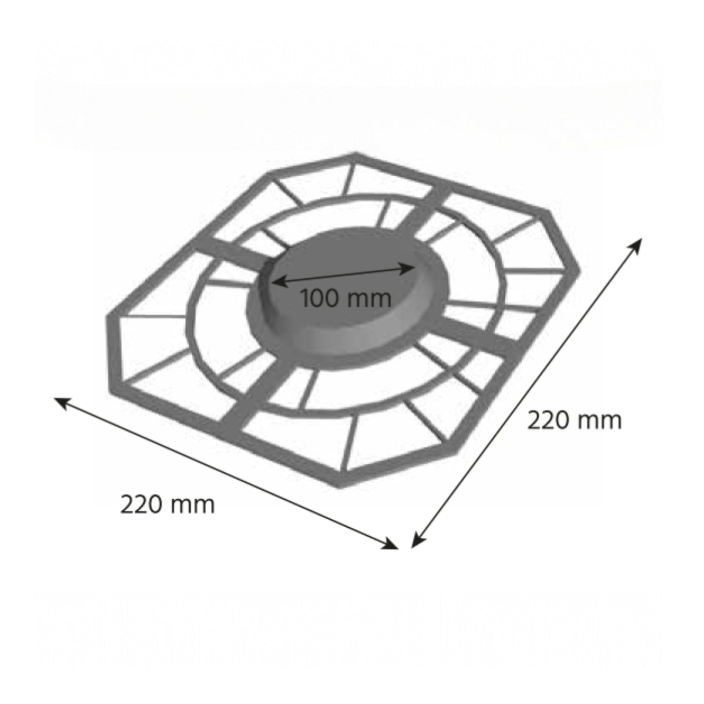 FL51-110 — Light Plastic Pad for Rolls, 110 mm Plug