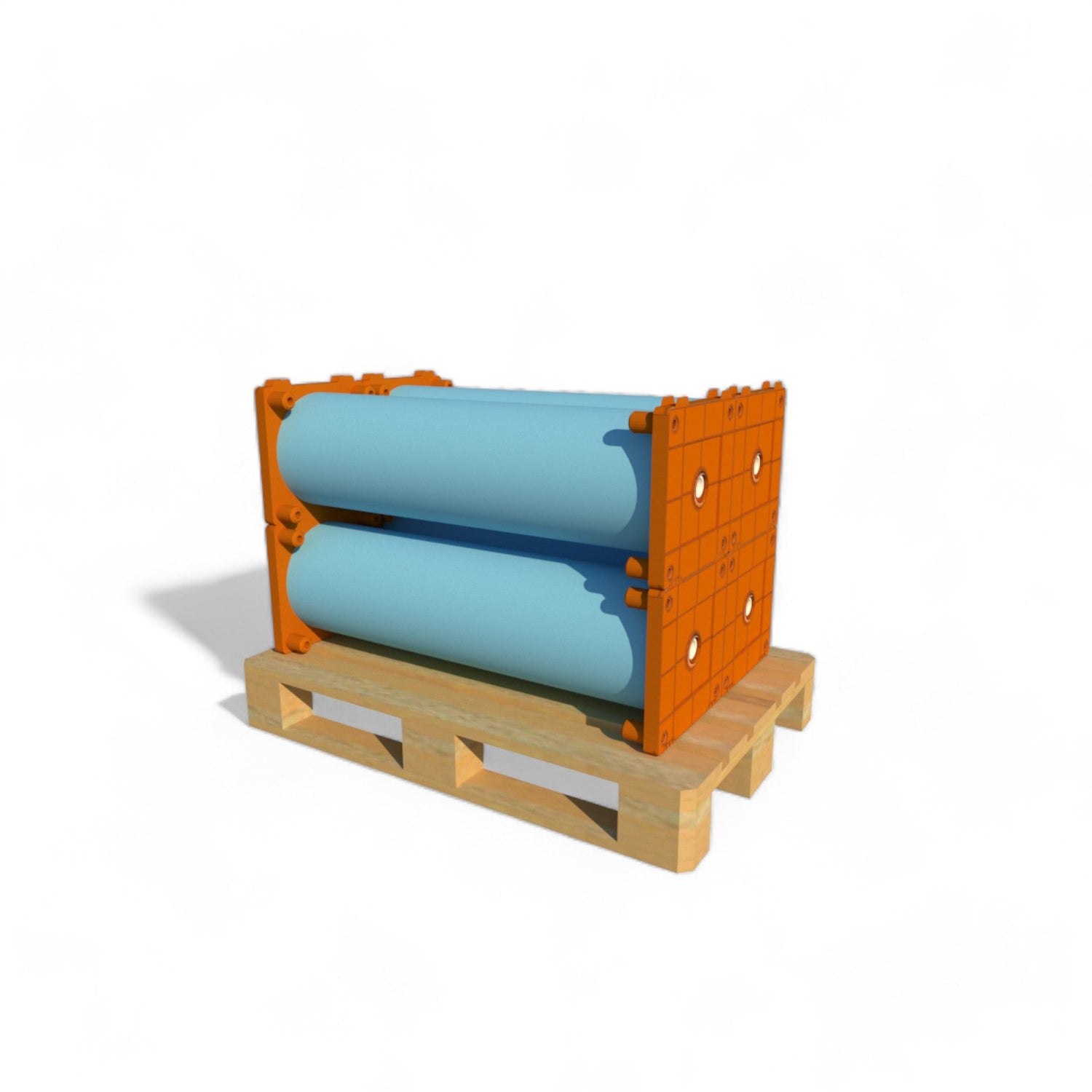 FL01-152 — Plastic Roll Flange 330×330 mm with 6" Plug