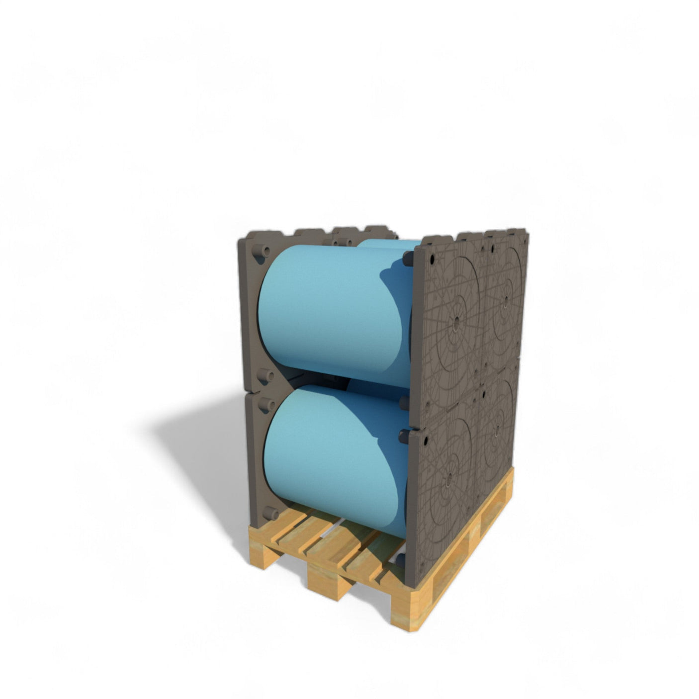 FL03-70 — Plastic Roll Flange 600×580 mm with 70 mm Plug