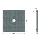 FL07SA-152 — XL Roll Flange 1040×1000 mm, No-Plug 6" No Flaps