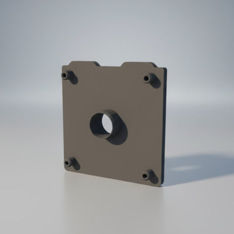 FL08-152 — Plastic Roll Flange 400×400 mm with 6" Plug