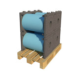 FL08-76 — Plastic Roll Flange 400×400 mm with 3" Plug