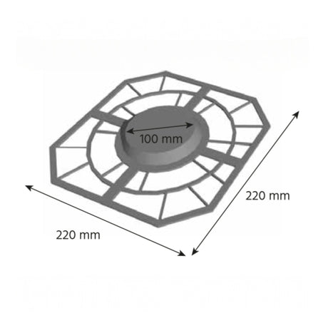 FL51-110 — Light Plastic Pad for Rolls, 110 mm Plug