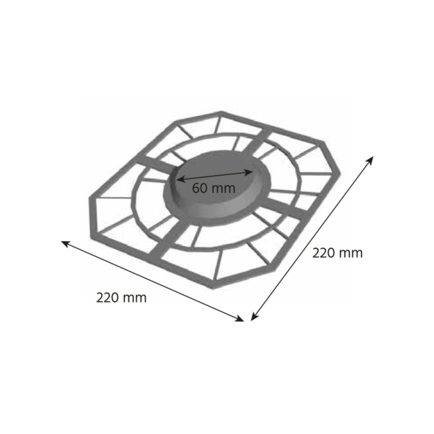 FL51-76 — Light Plastic Pad for Rolls, 76 mm Plug