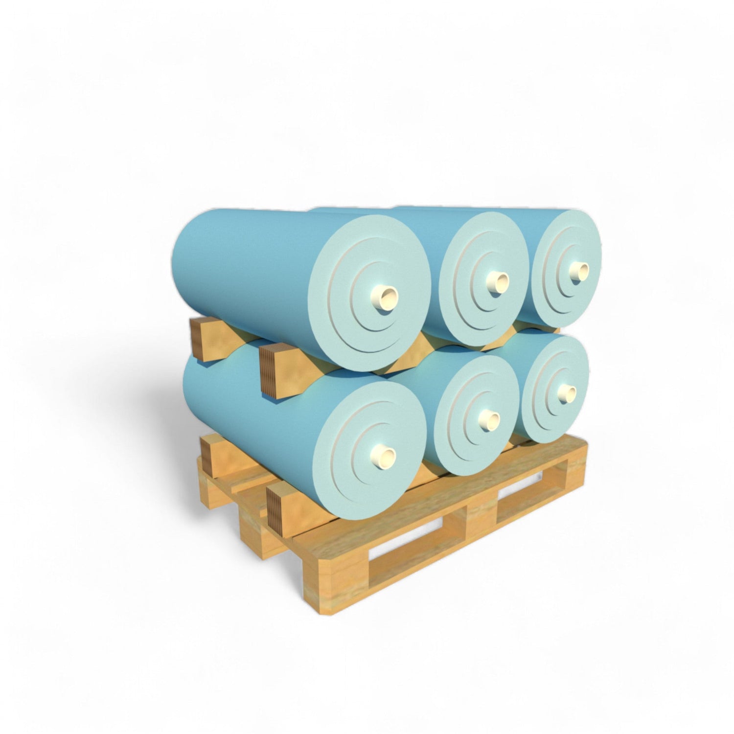 PC03-400B — Cardboard Base Cradle for 3 Rolls Ø 380-400 mm