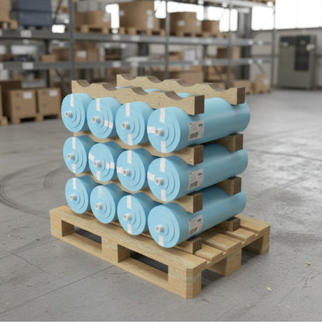 PC04-230B — Cardboard Base Cradle for 4 Rolls Ø 230-245 mm