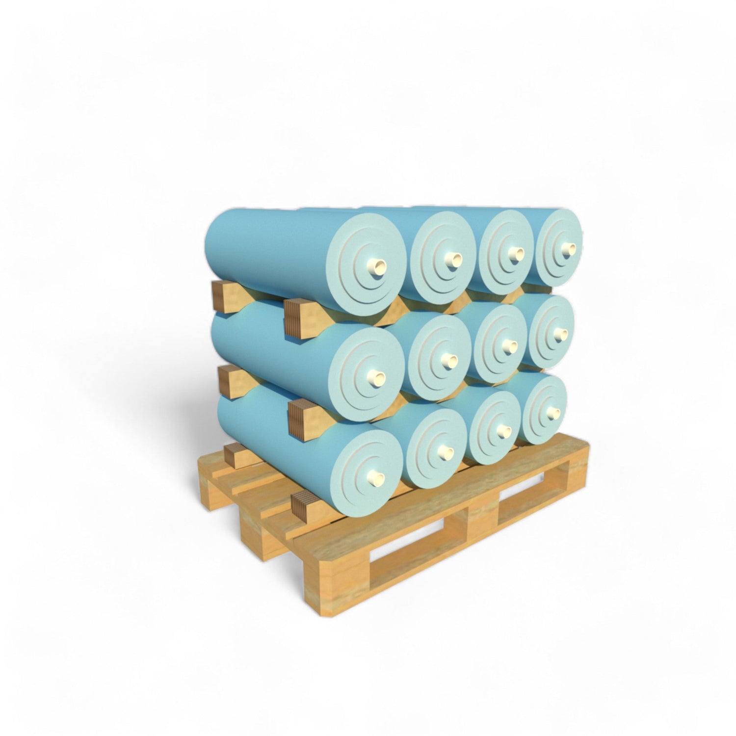 PC04-265B — Cardboard Base Cradle for 4 Rolls Ø 265-280 mm