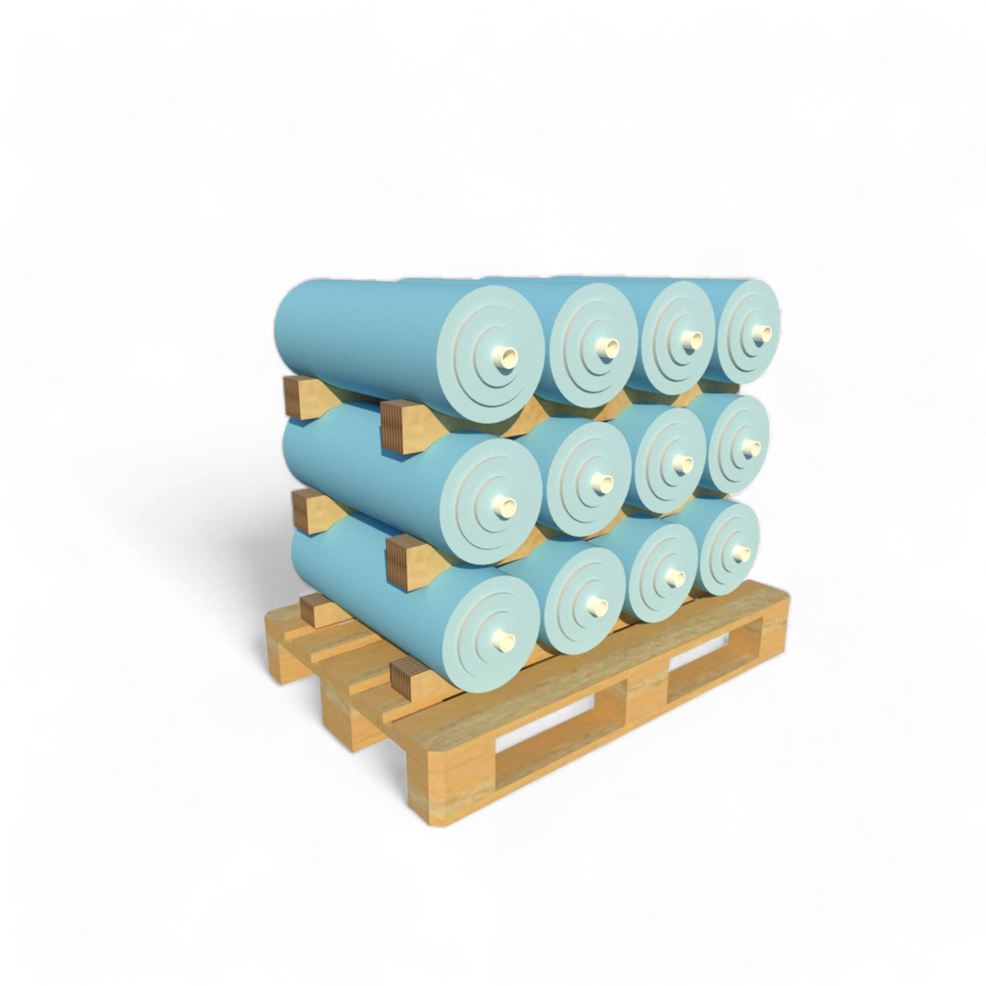 PC04-285B — Cardboard Base Cradle for 4 Rolls Ø 285-300 mm