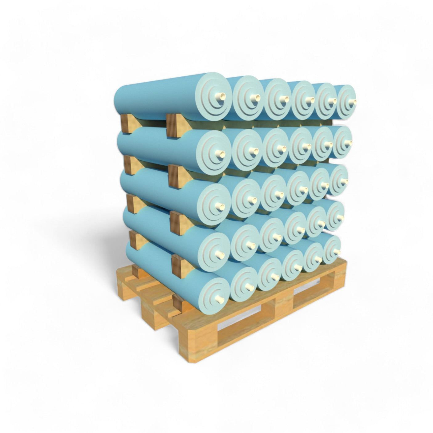 PC06-160B — Cardboard Base Cradle for 6 Rolls Ø 160-175 mm