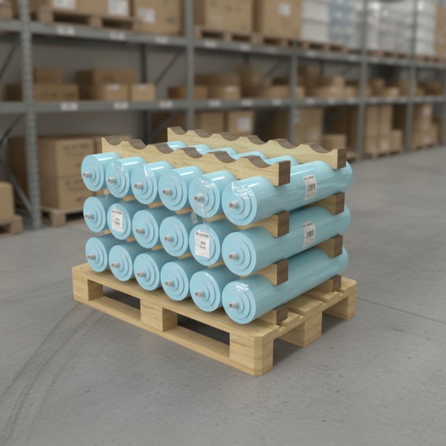 PC06-160I — Cardboard Interlayer for 6 Rolls Ø 160-175 mm