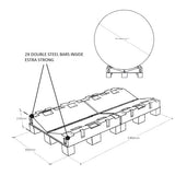 RM02 — Ultra-Strong XL Roll Pallet with 4 Steel Bars