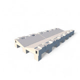 RM03 — RM03 — Long-Format XL Roll Pallet, 3 Modules with Steel Bars