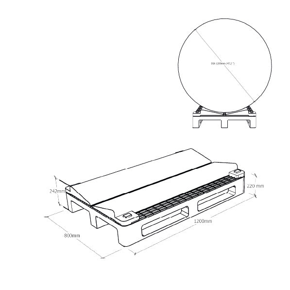 RP01 — Classic Roll Pallet with Robust Support Wedges