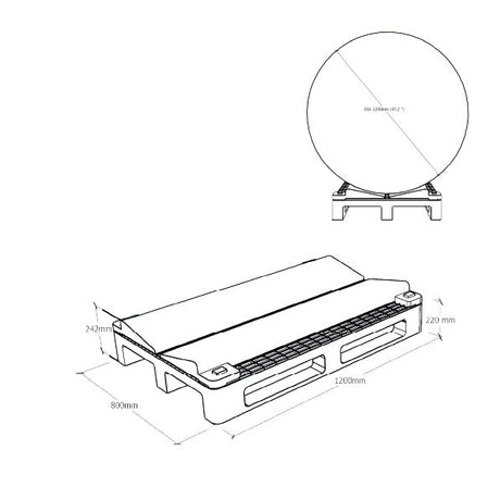 RP01 — Classic Roll Pallet with Robust Support Wedges